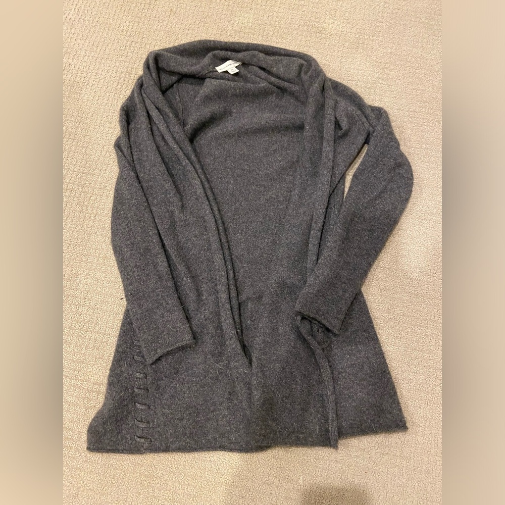 White + Warren Gray Open Front Cardigan. Size Xs - image 1
